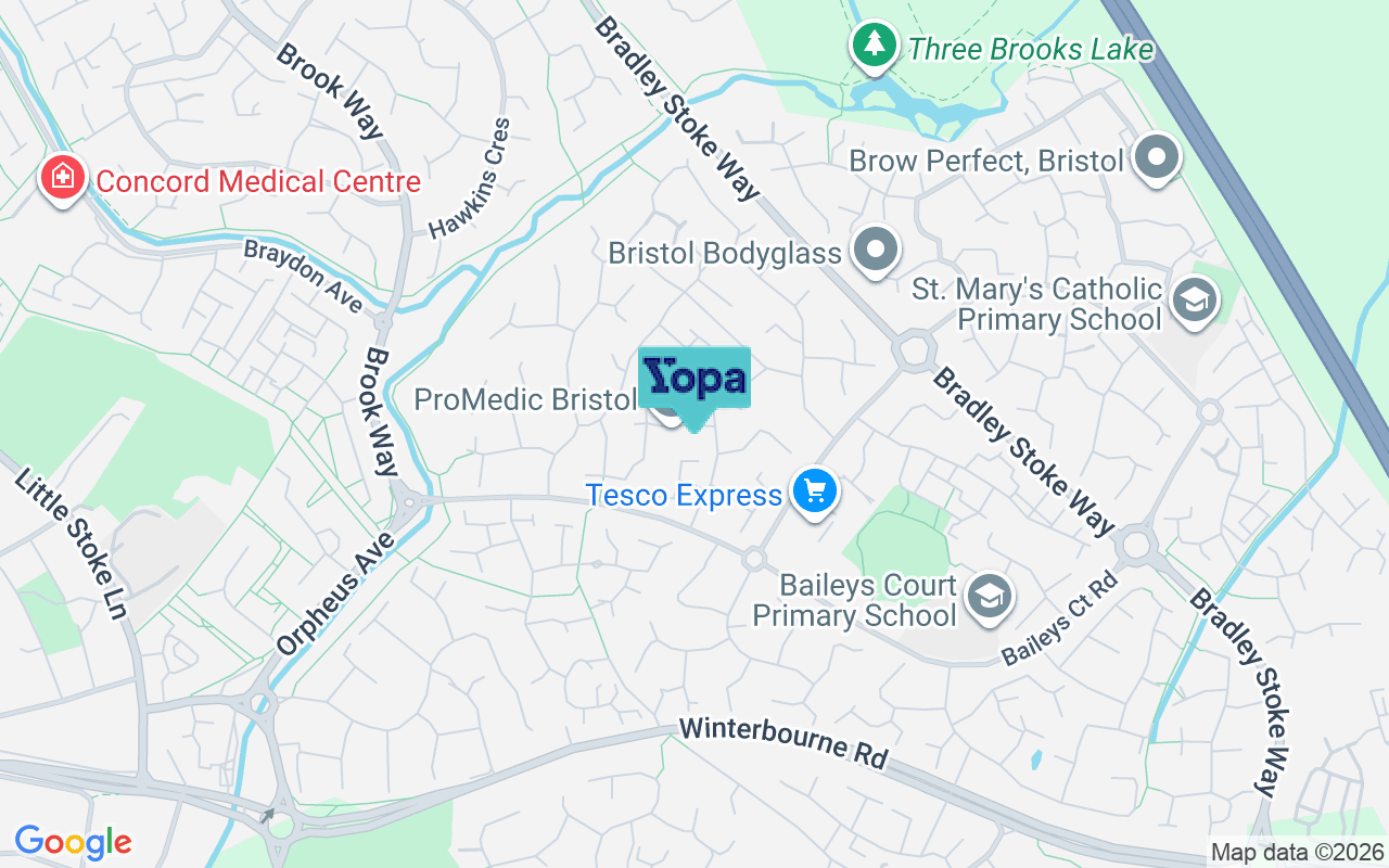 Map showing the location of BS32 8BN