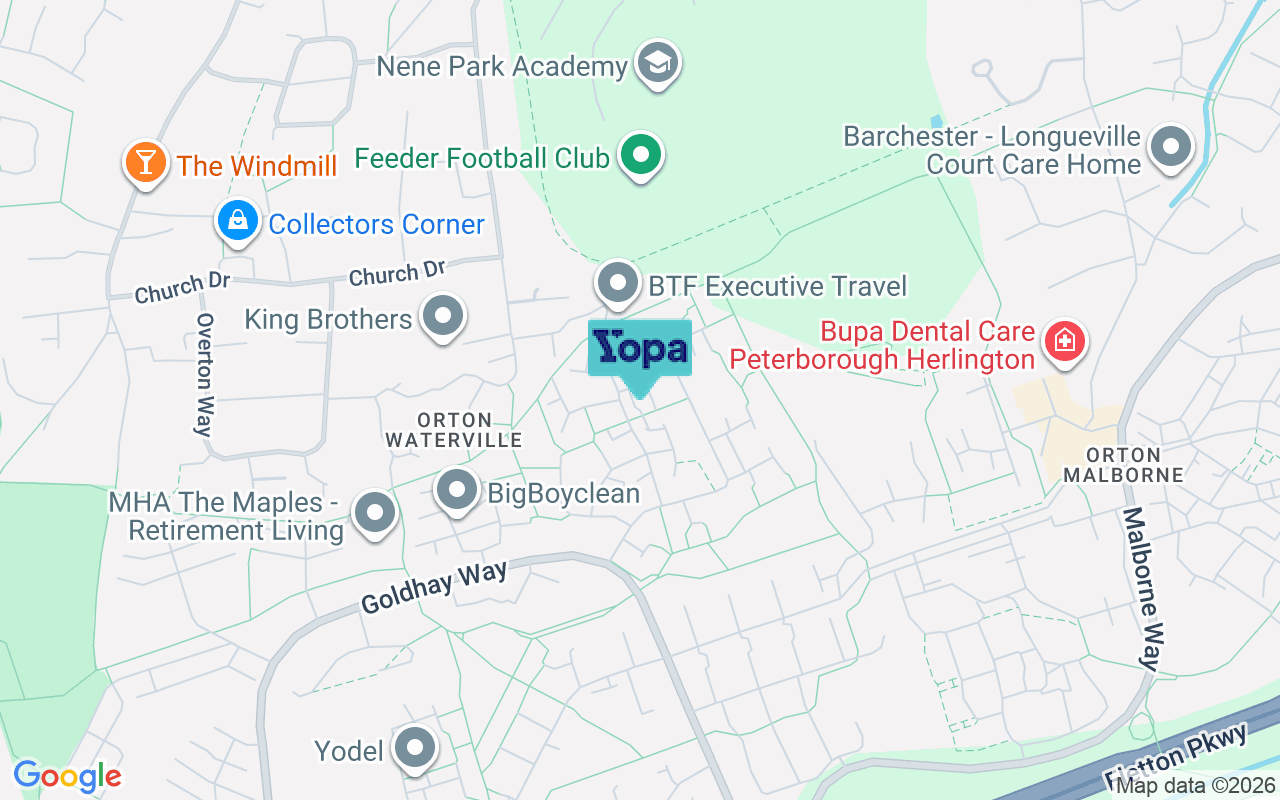 Map showing the location of PE2 5LZ