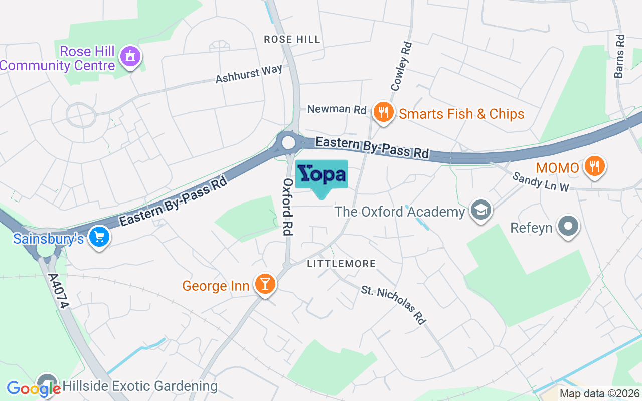 Map showing the location of OX4 4PQ