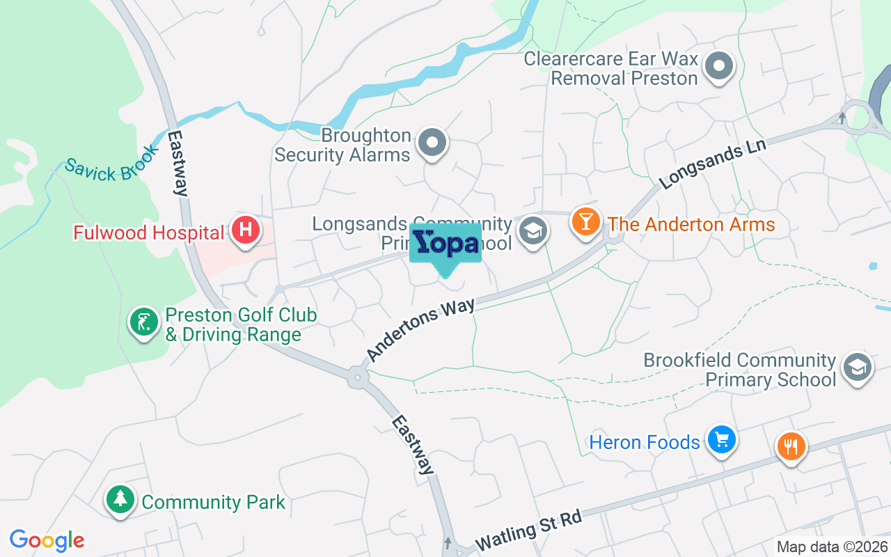 Map showing the location of PR2 9AZ
