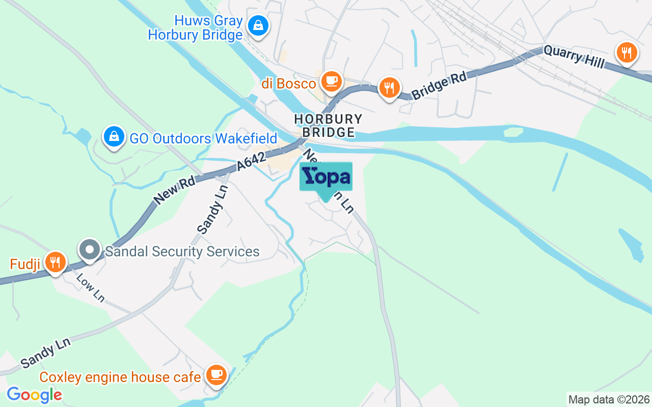 Map showing the location of WF4 5PD
