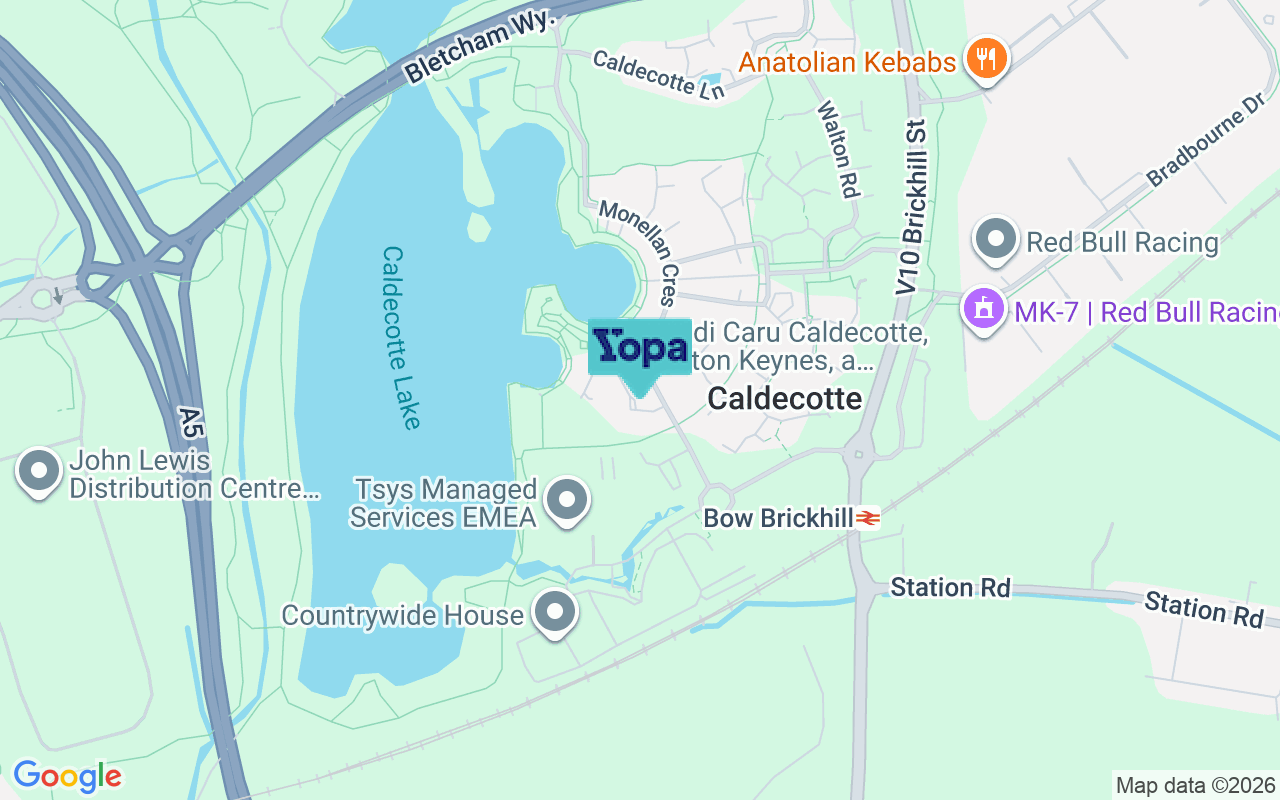 Map showing the location of MK7 8FD