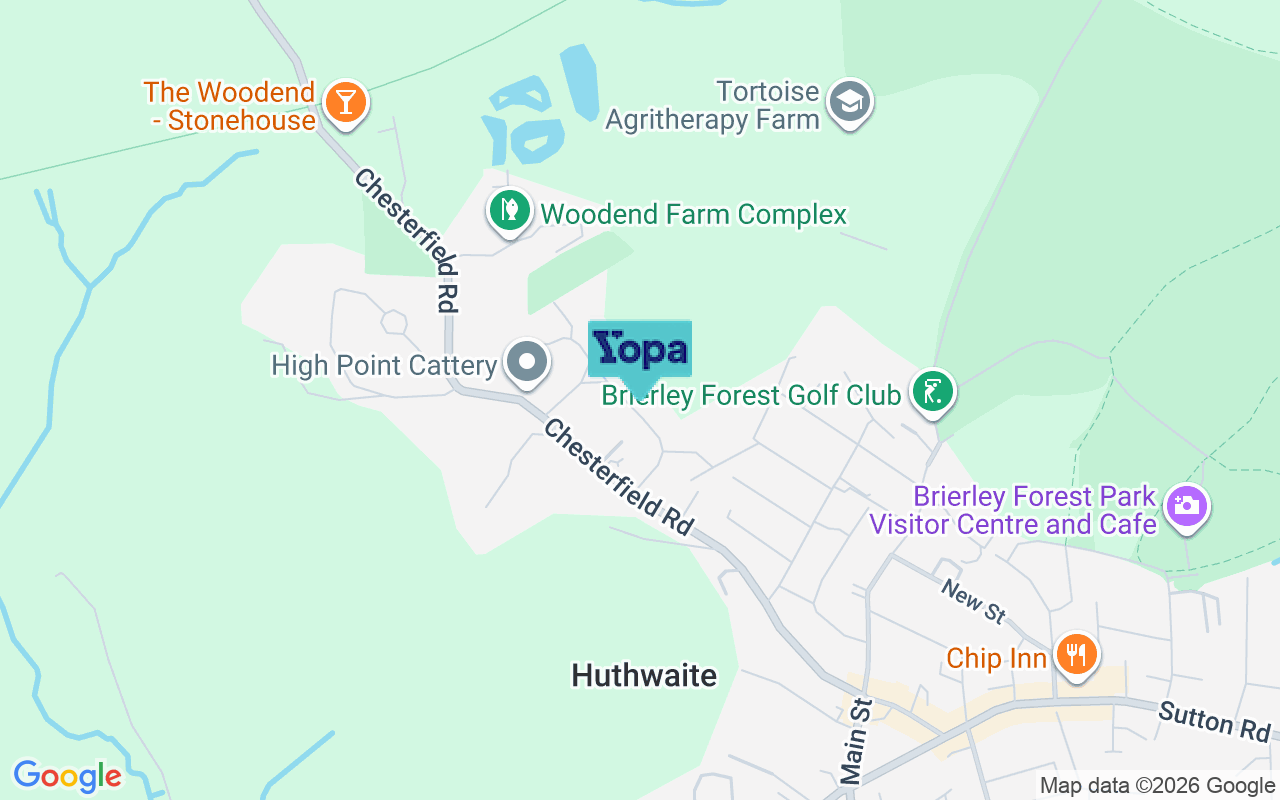 Map showing the location of NG17 2QA