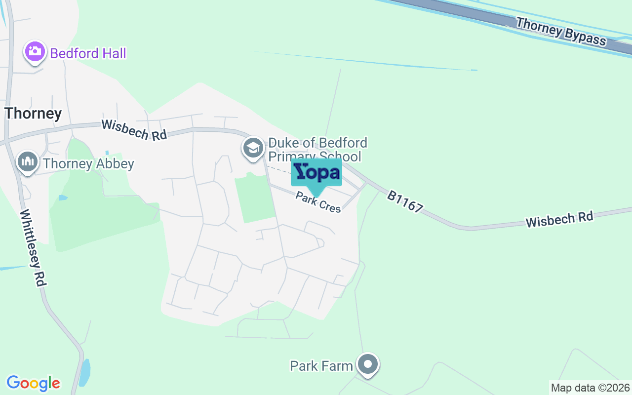 Map showing the location of PE6 0SZ