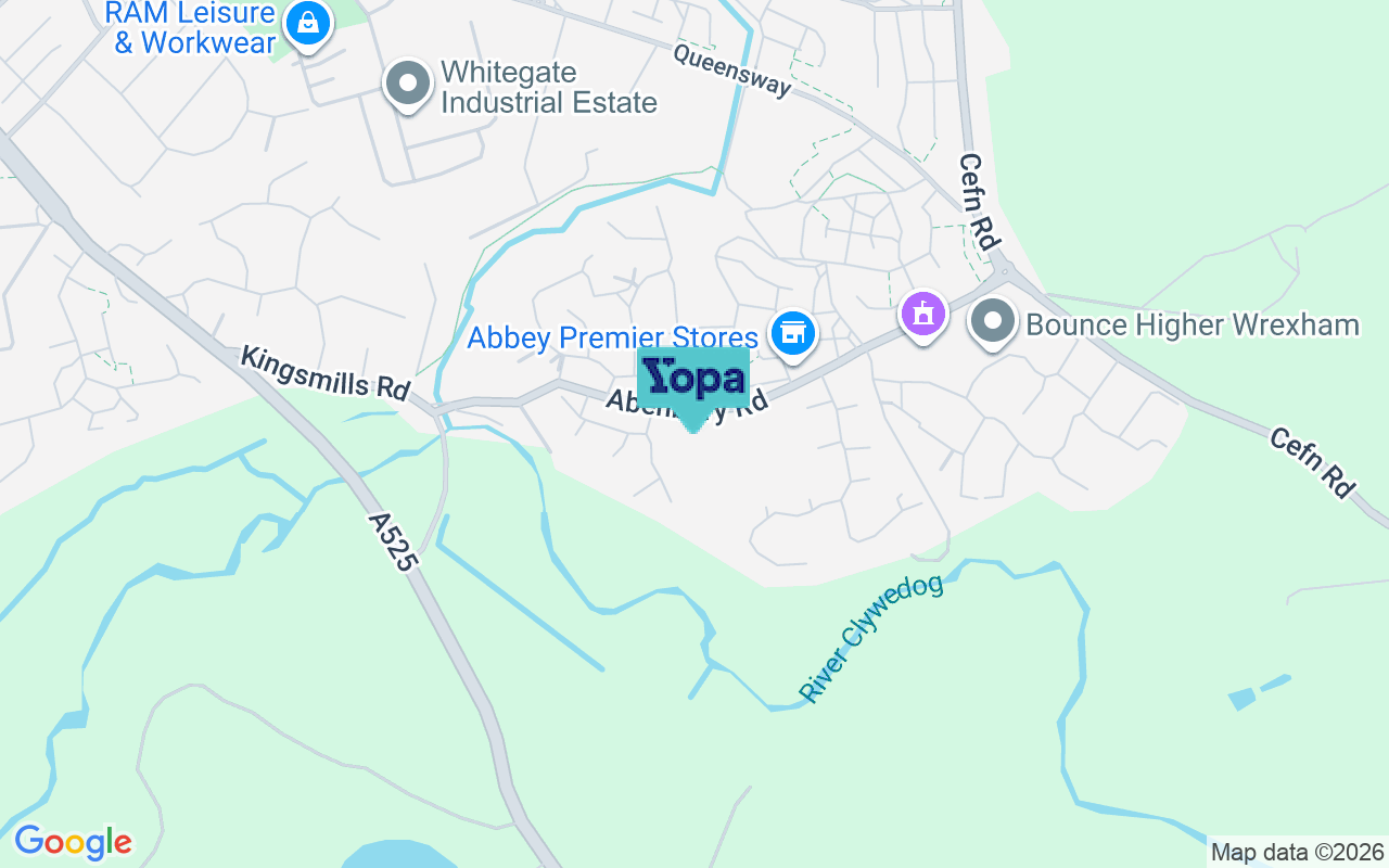 Map showing the location of LL13 0NT