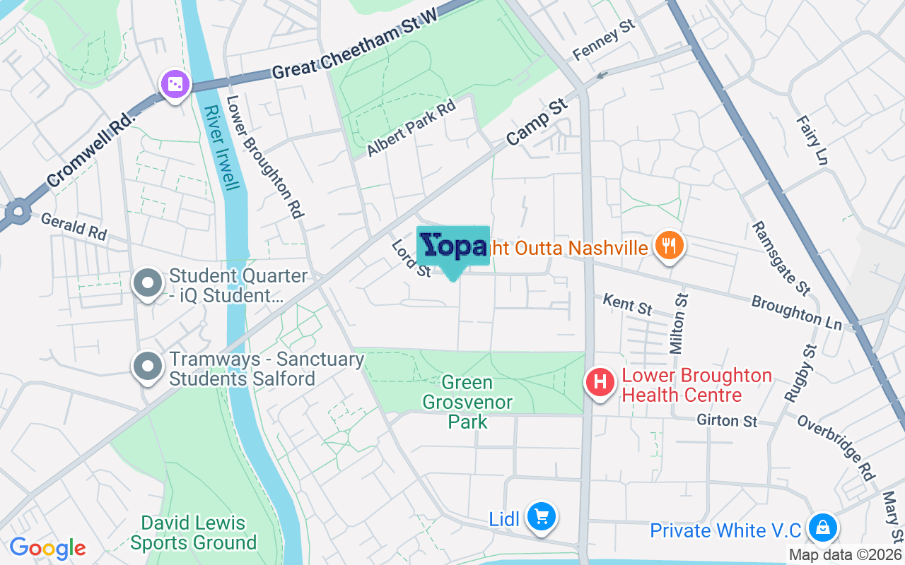 Map showing the location of M7 1UB