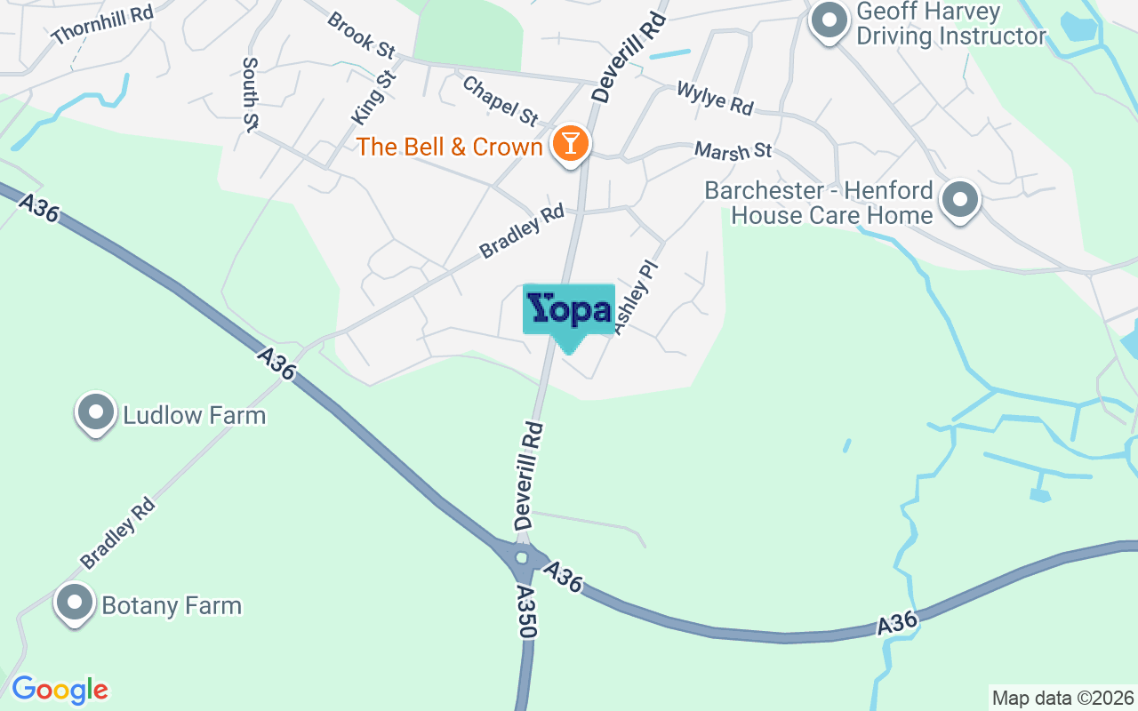 Map showing the location of BA12 9QJ