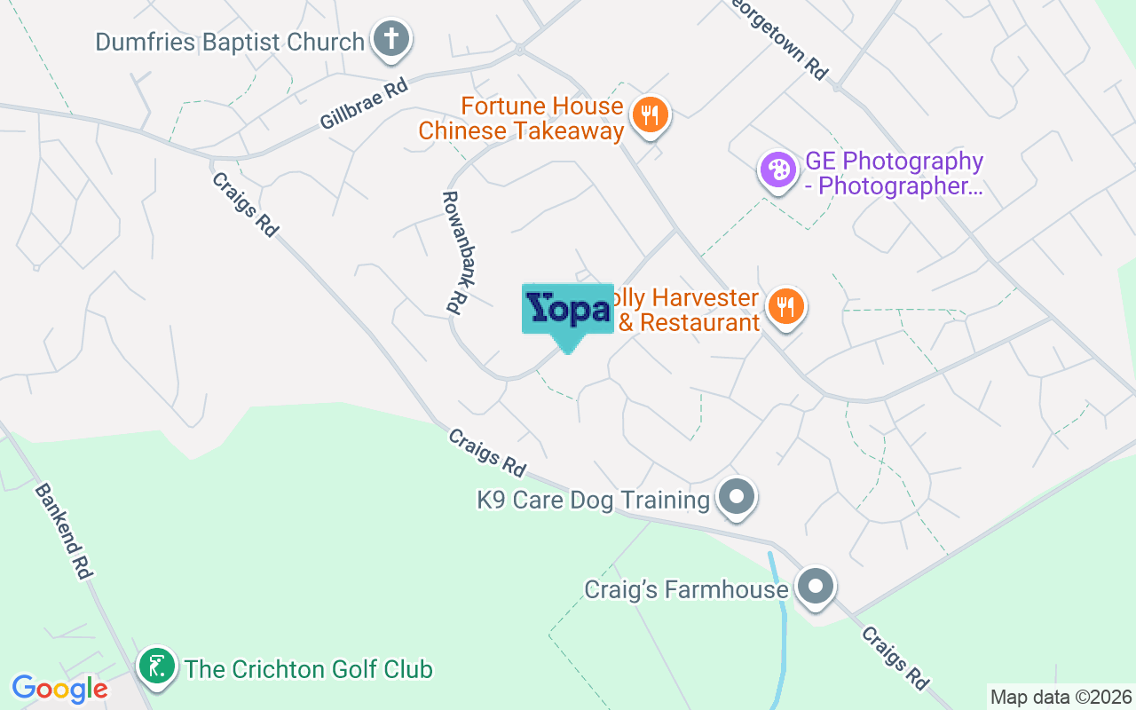 Map showing the location of DG1 4EZ