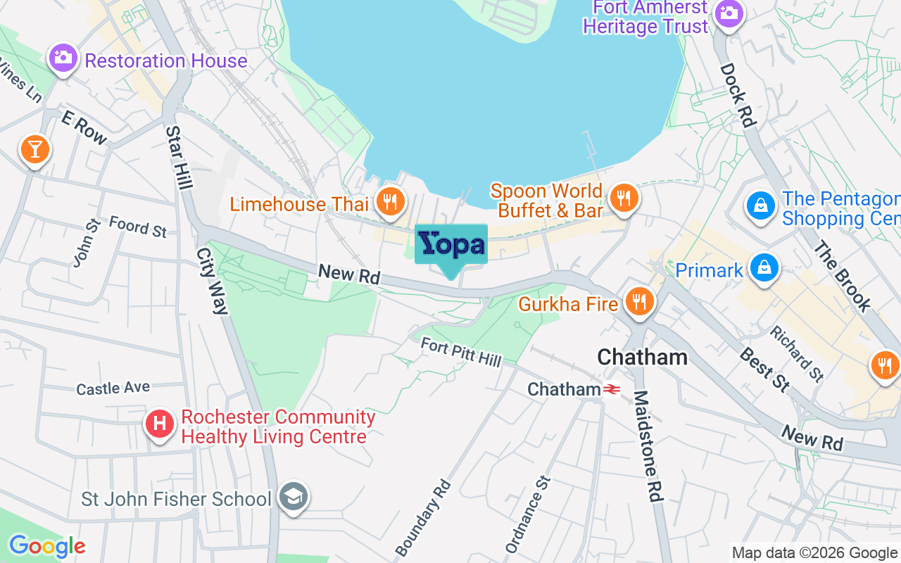 Map showing the location of ME1 1DR