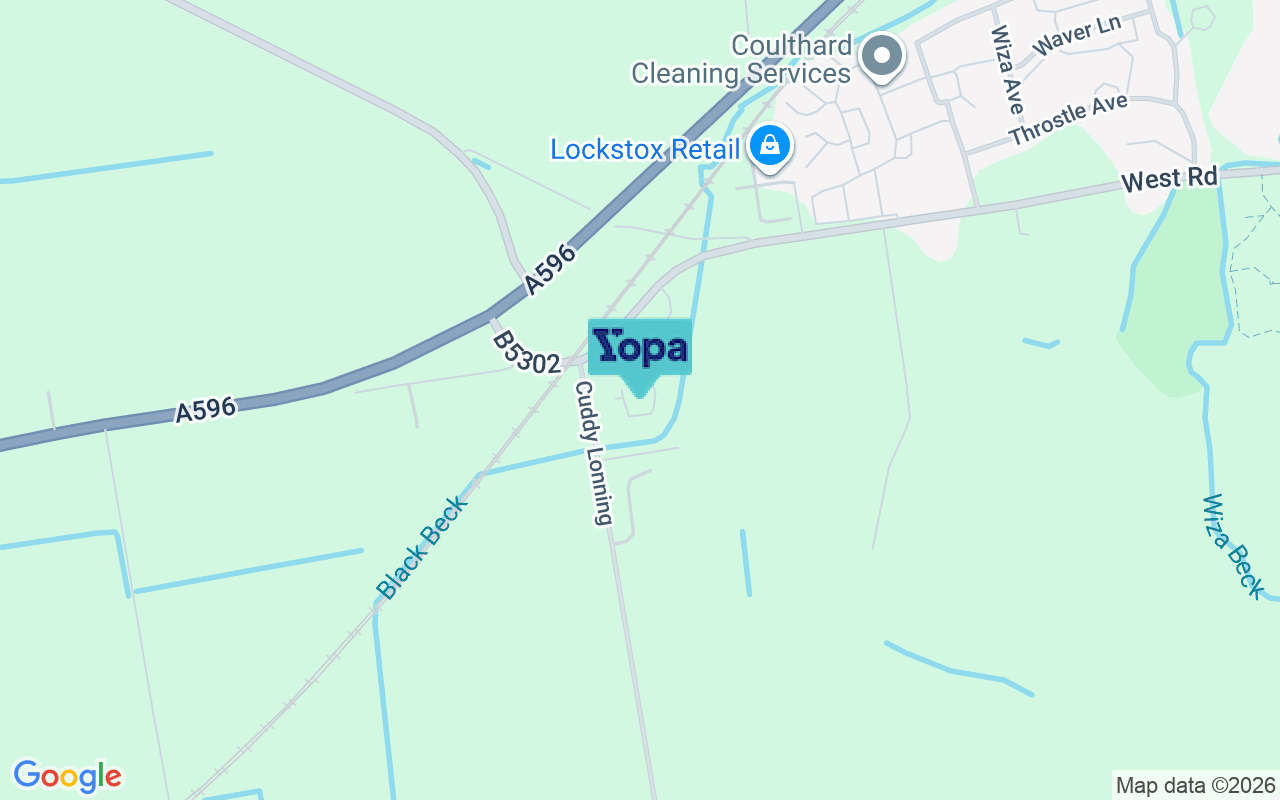 Map showing the location of CA7 0AF