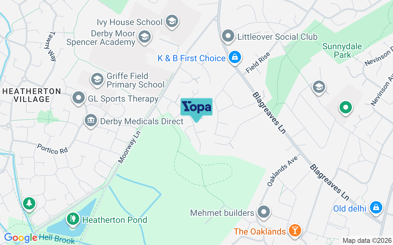 Map showing the location of DE23 2UR