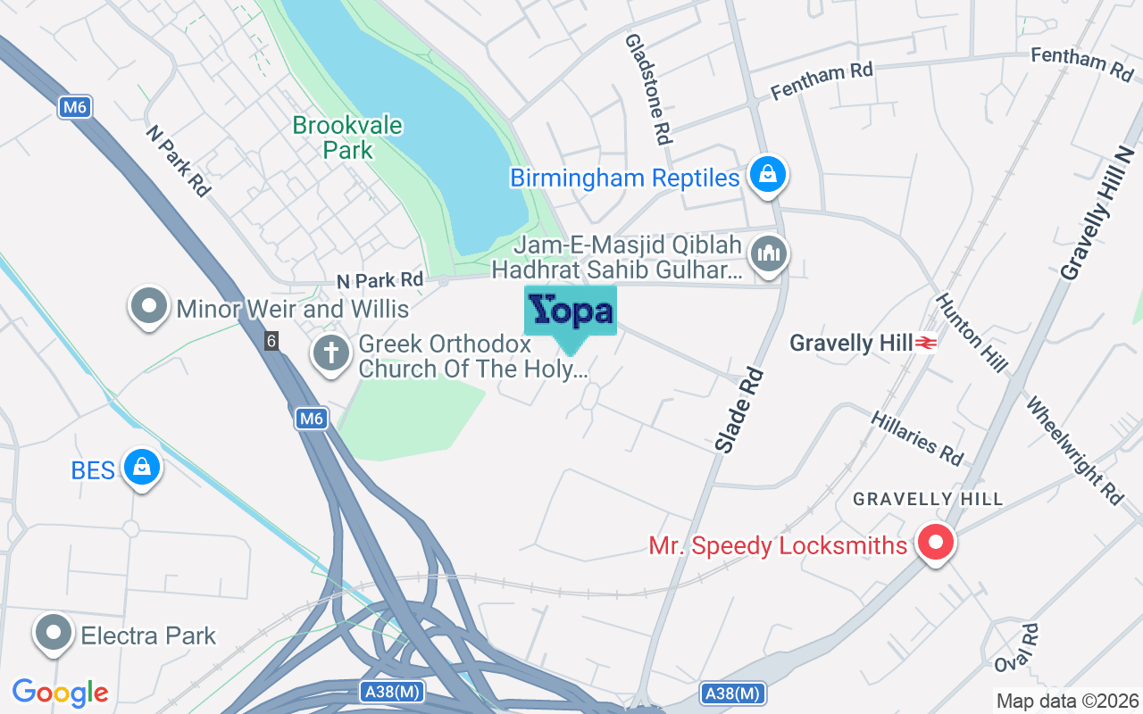 Map showing the location of B23 7QL