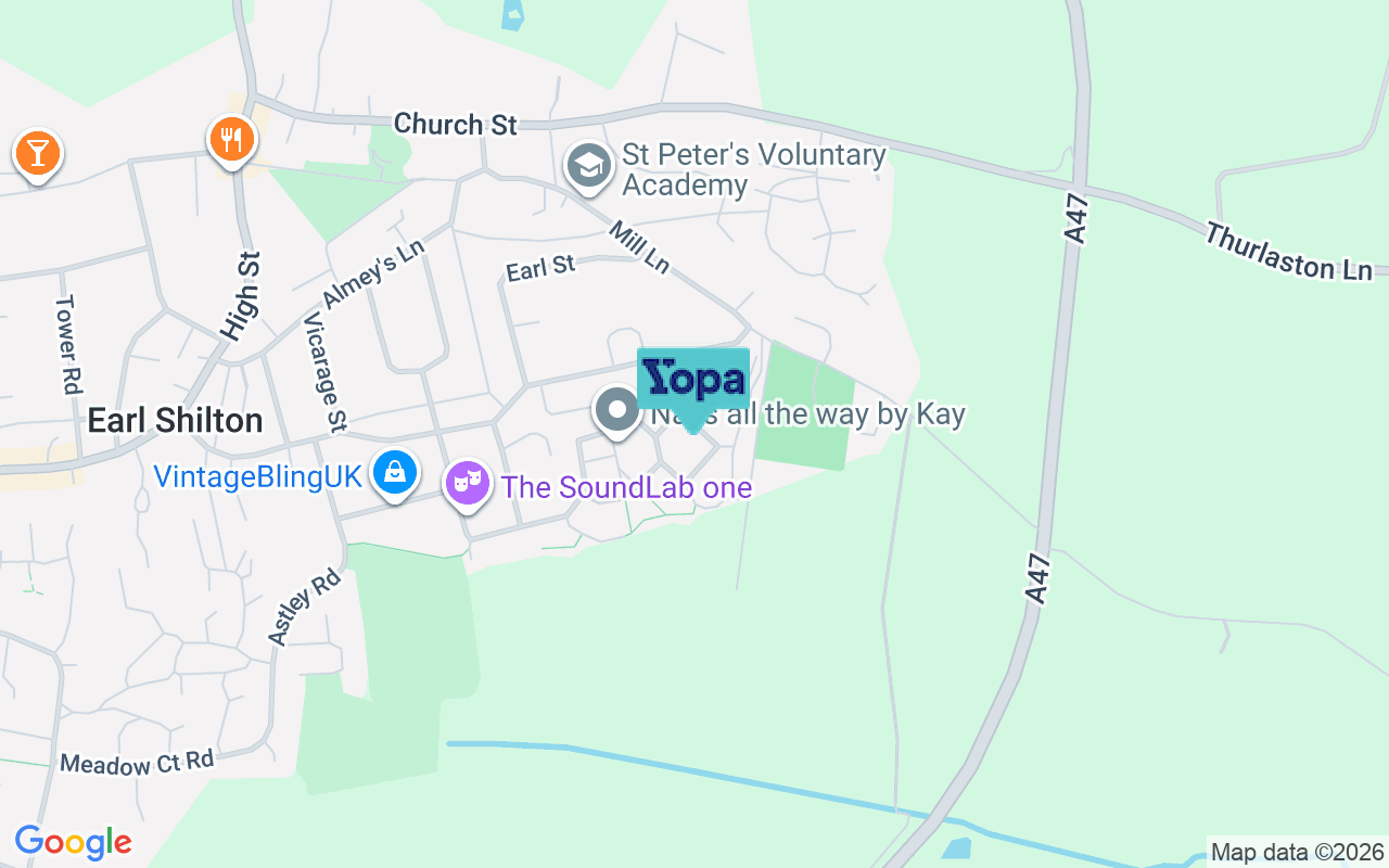 Map showing the location of LE9 7JR