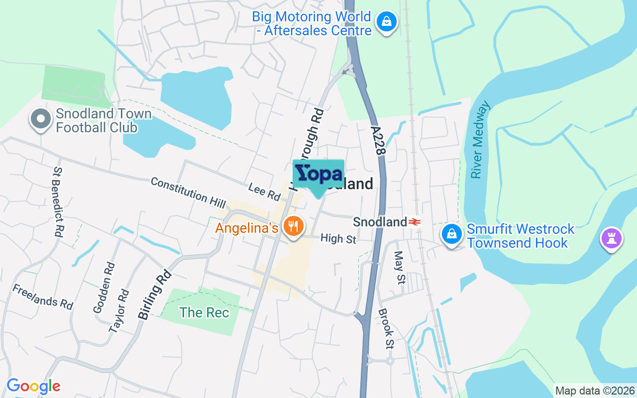 Map showing the location of ME6 5BL