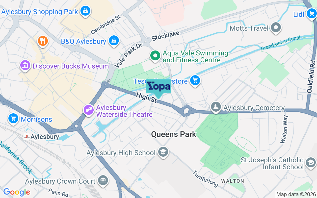 Map showing the location of HP20 1RW