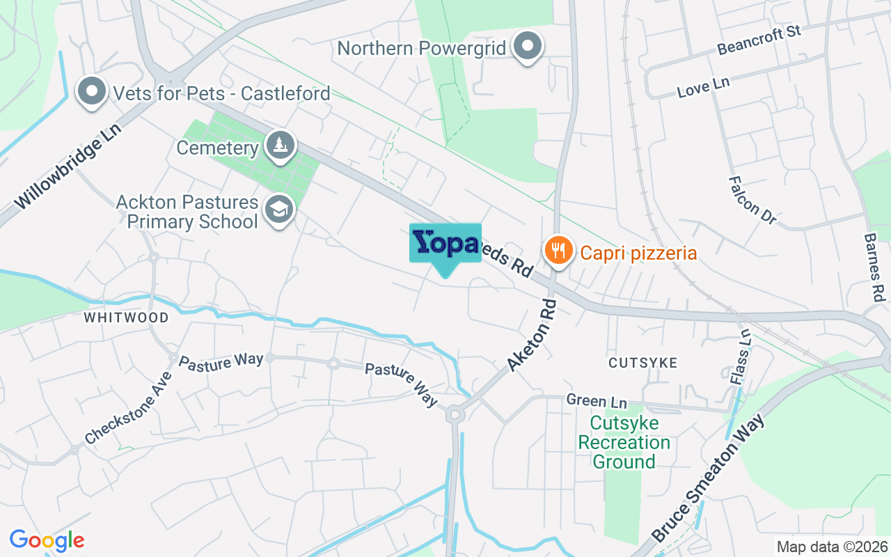 Map showing the location of WF10 5HY