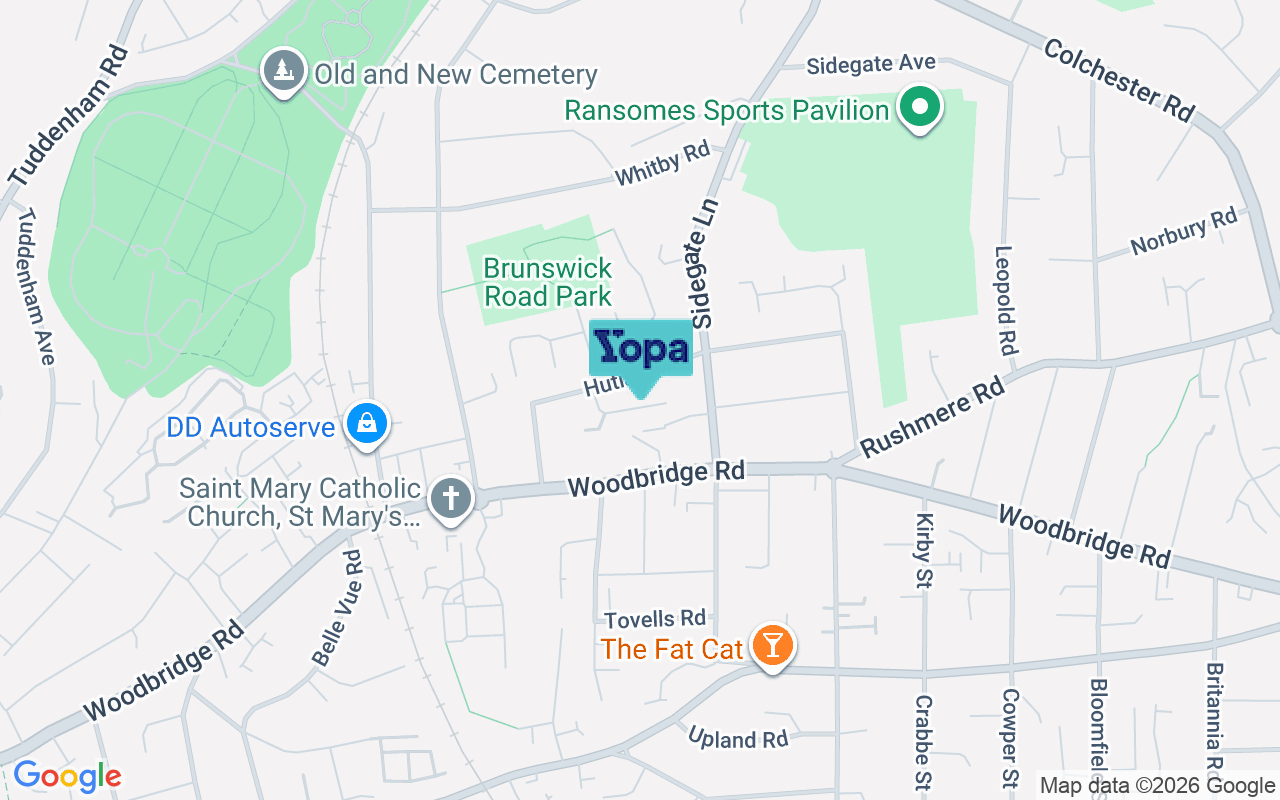 Map showing the location of IP4 4HA