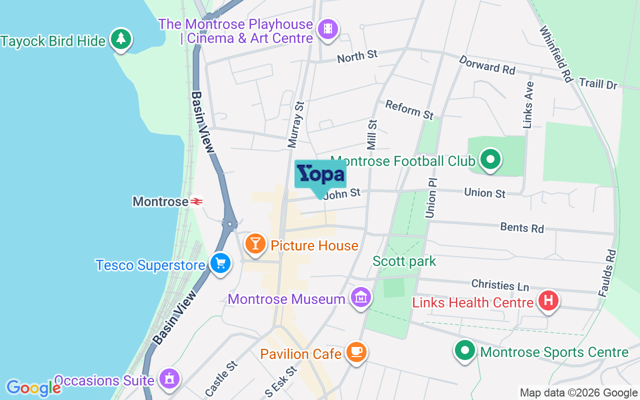 Map showing the location of DD10 8NB