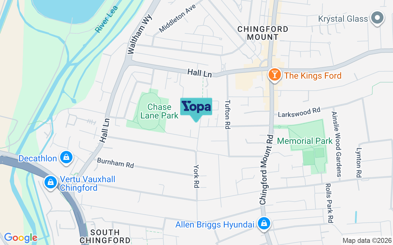 Map showing the location of E4 8LA