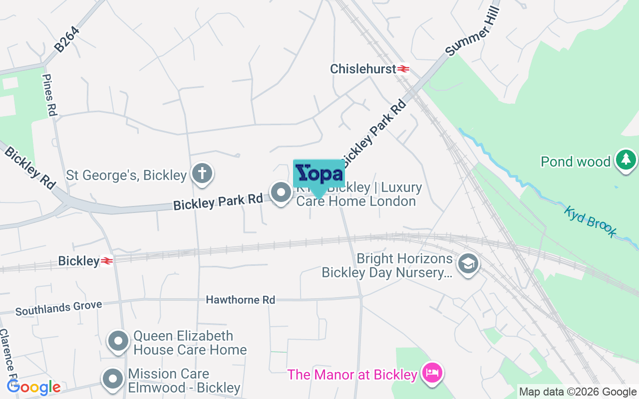 Map showing the location of BR1 2AB