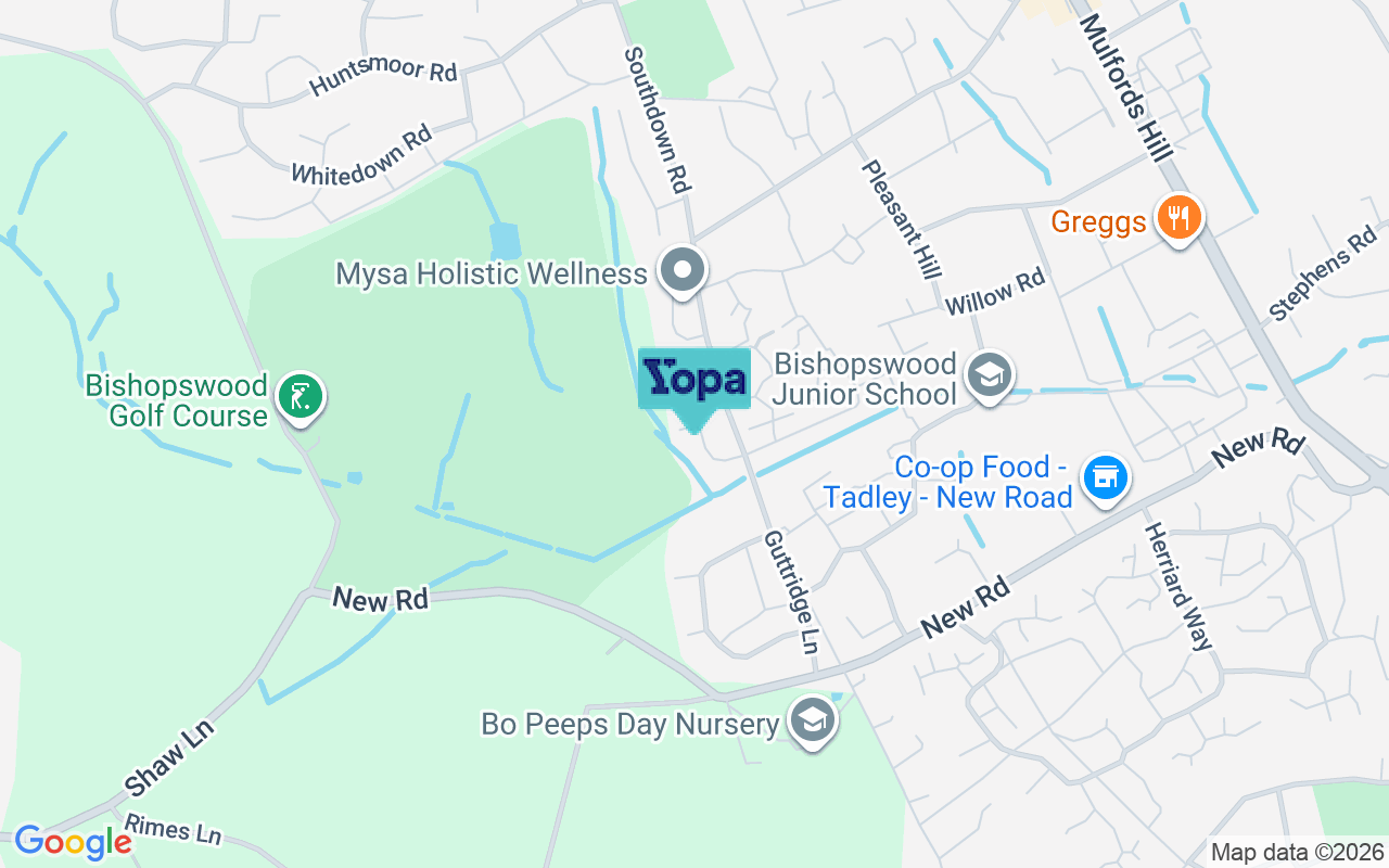 Map showing the location of RG26 4XY