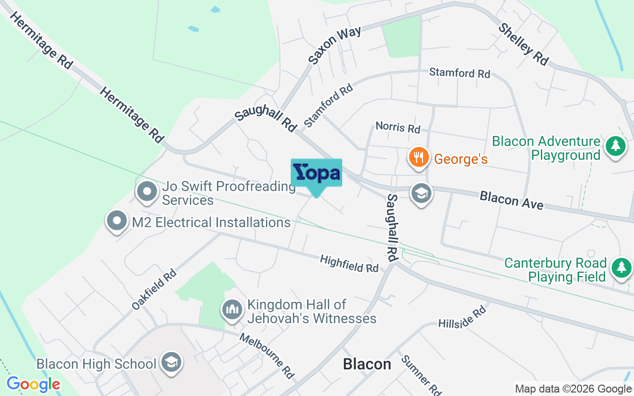 Map showing the location of CH1 5HB