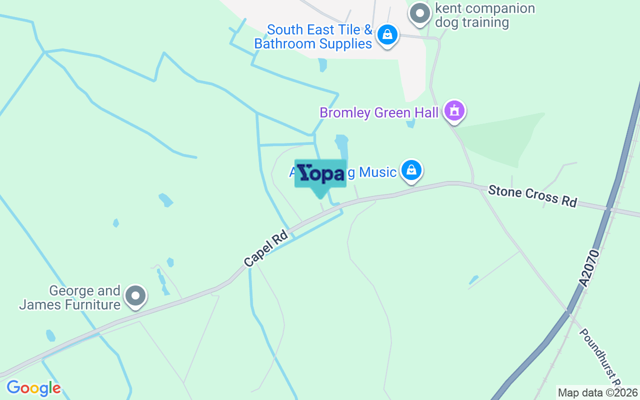 Map showing the location of TN26 2EJ