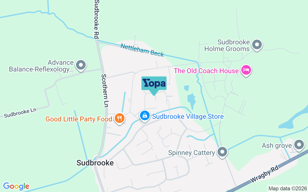 Map showing the location of LN2 2YH