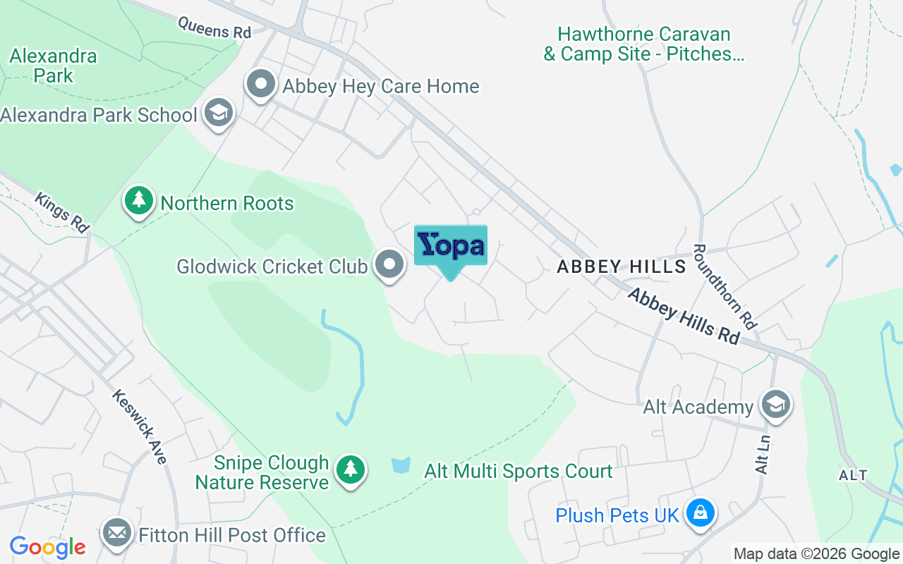 Map showing the location of OL8 2HY