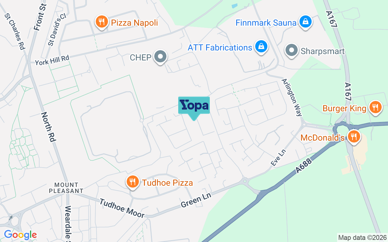 Map showing the location of DL16 6PF