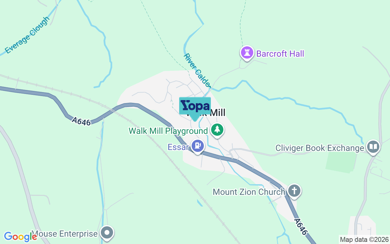 Map showing the location of BB10 4TY