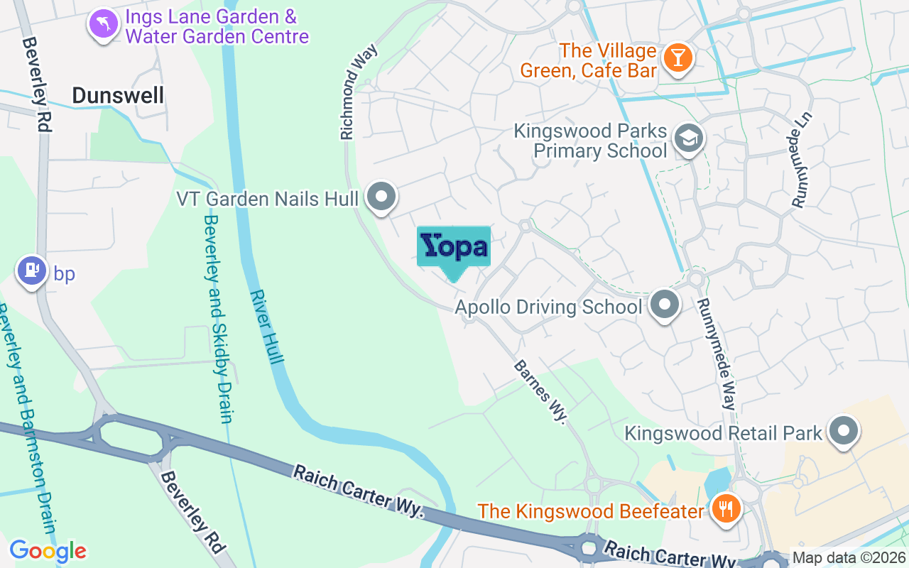 Map showing the location of HU7 3GD