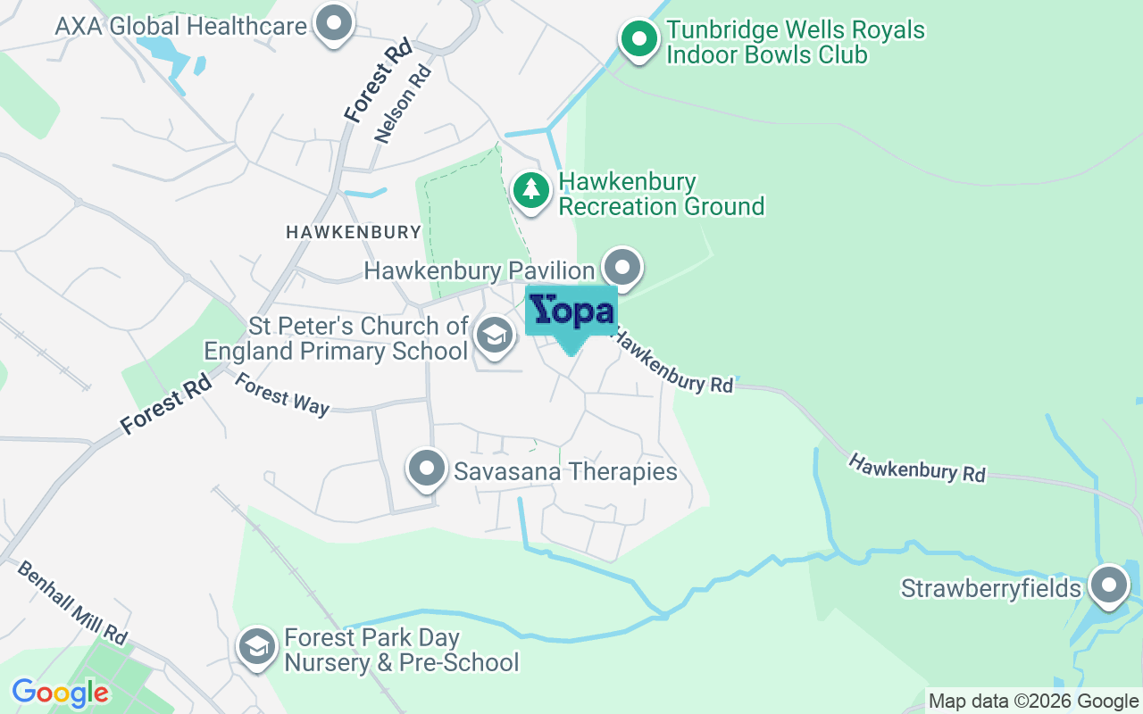 Map showing the location of TN2 5FT