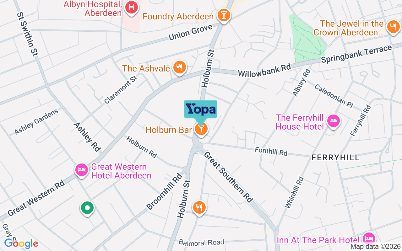 Map showing the location of AB10 6BL