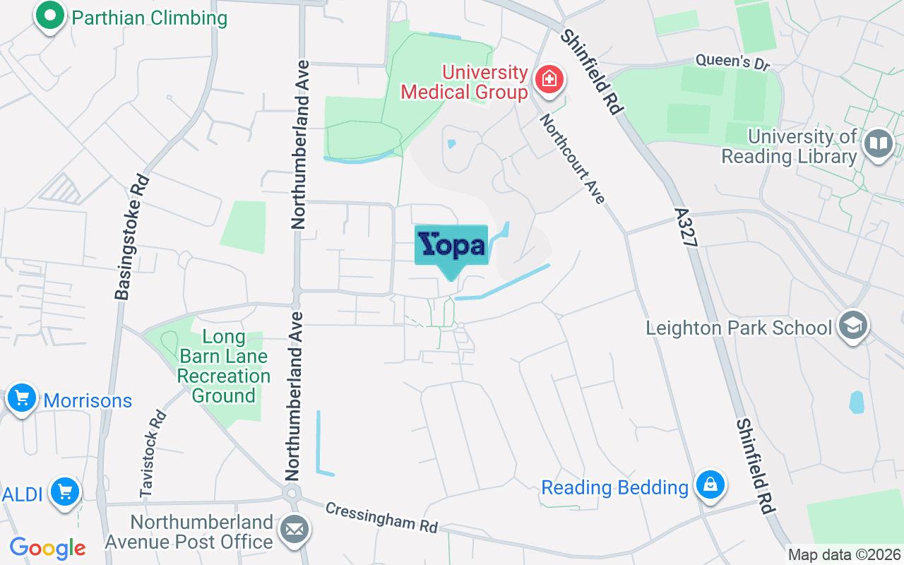 Map showing the location of RG2 7UA