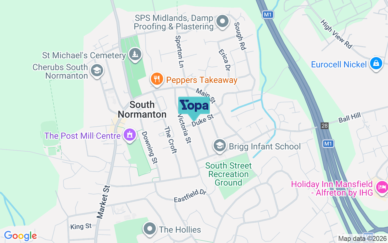 Map showing the location of DE55 2DB