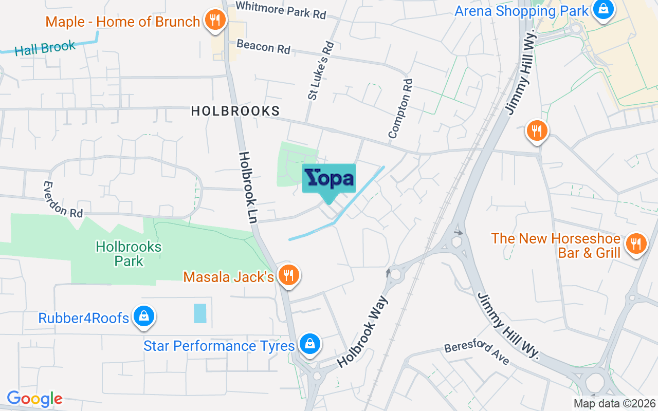 Map showing the location of CV6 4BZ