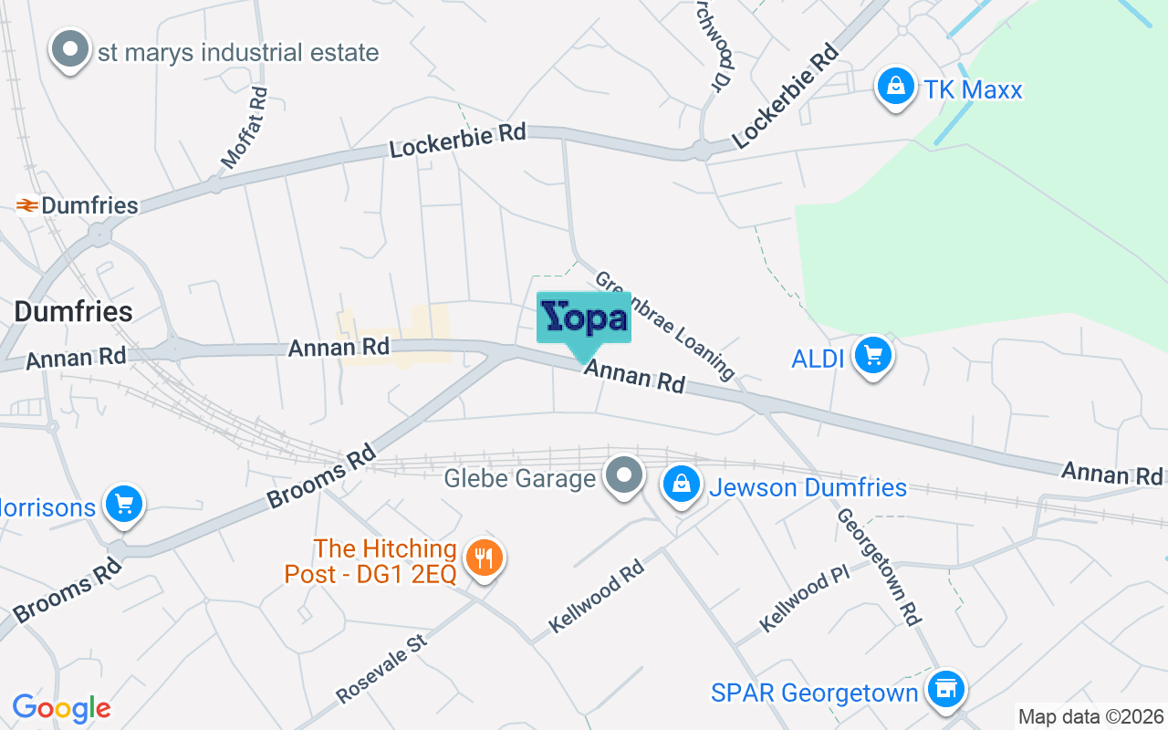 Map showing the location of DG1 3EZ