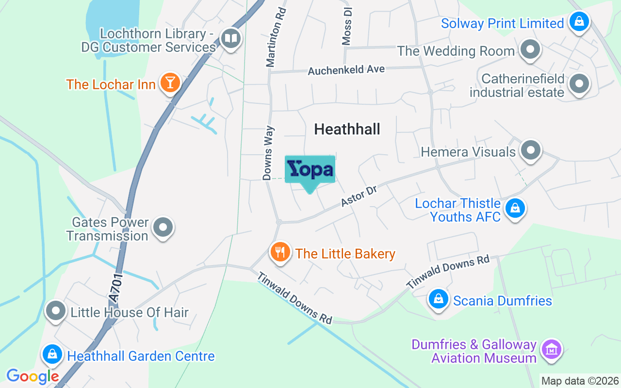 Map showing the location of DG1 3SY