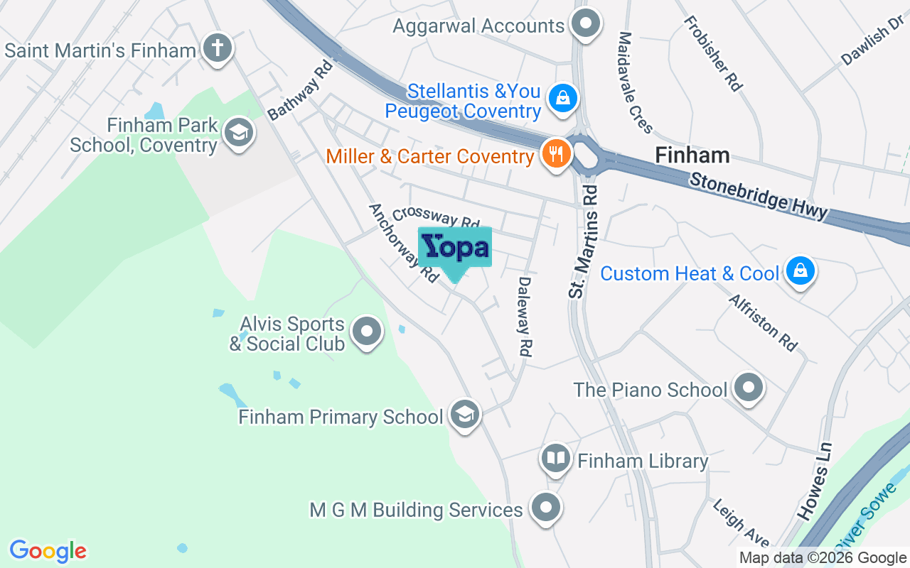 Map showing the location of CV3 6JH