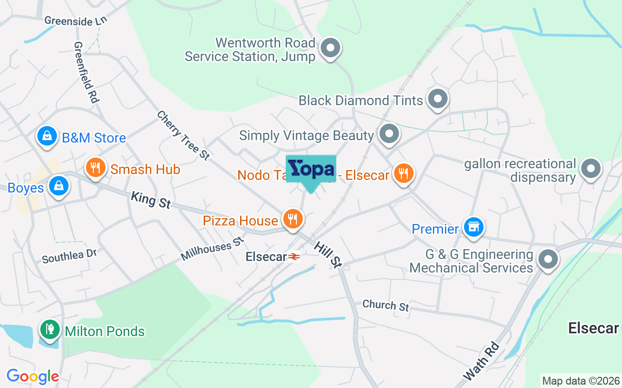 Map showing the location of S74 8BH