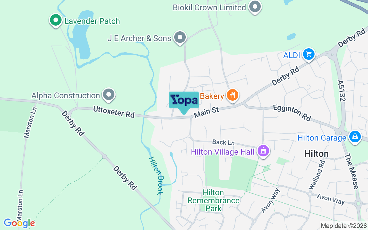 Map showing the location of DE65 5GG