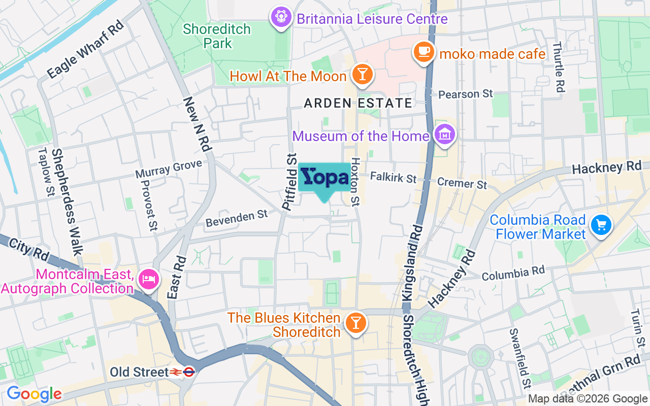 Map showing the location of N1 6QE