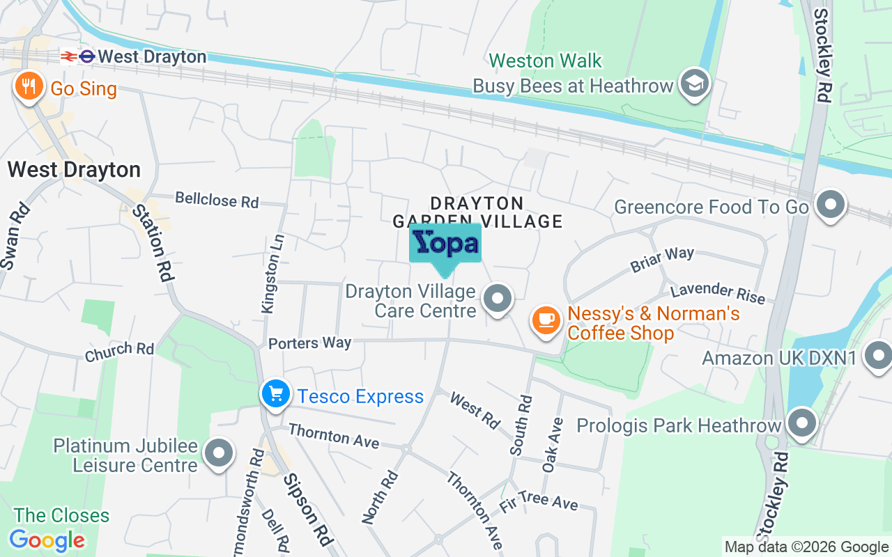 Map showing the location of UB7 9HL