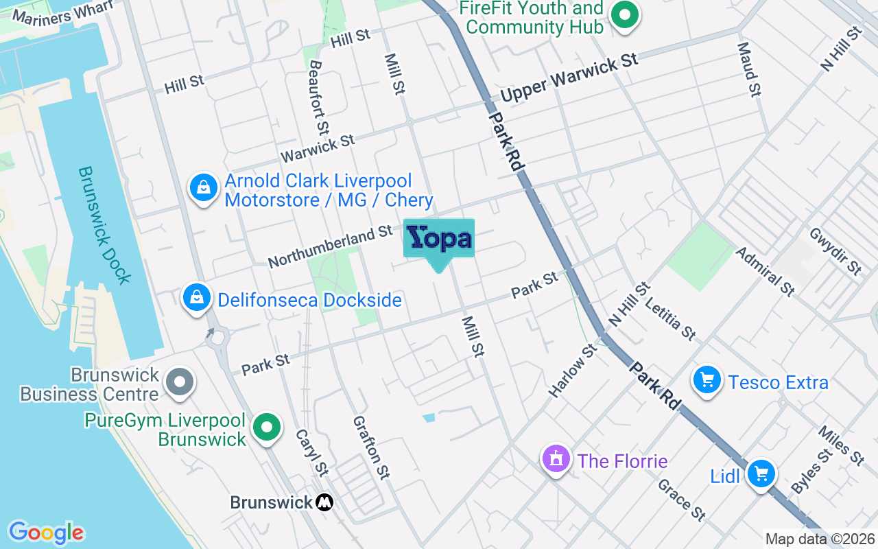 Map showing the location of L8 6AG