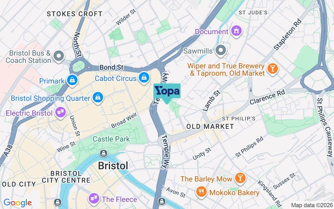 Map showing the location of BS2 9BY