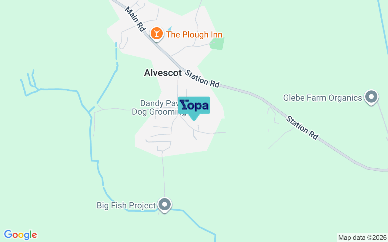 Map showing the location of OX18 2QG