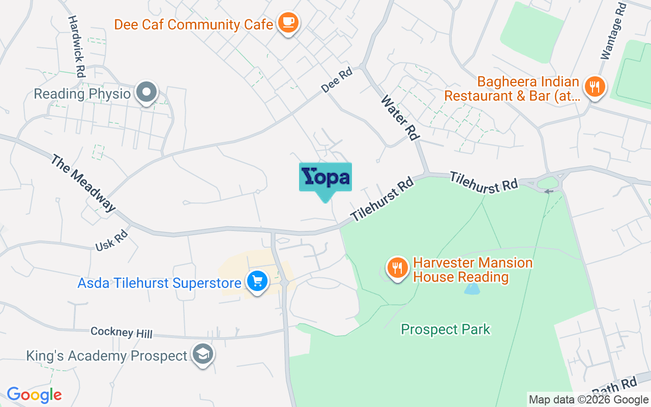 Map showing the location of RG30 2NJ