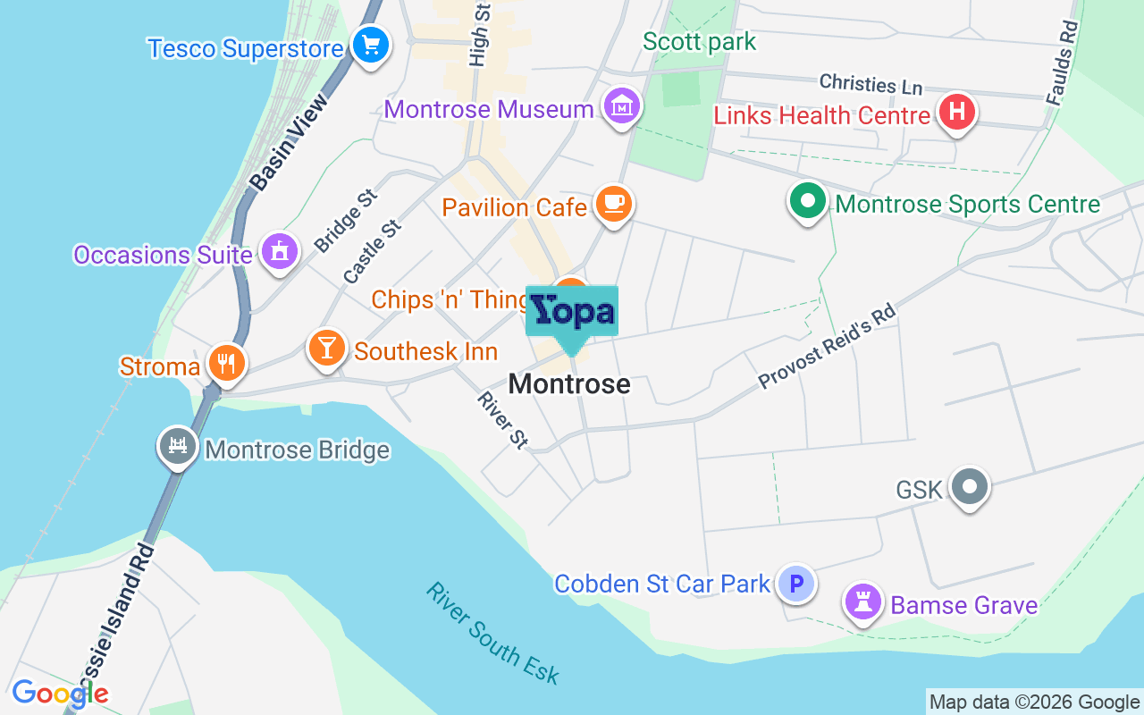 Map showing the location of DD10 8BZ