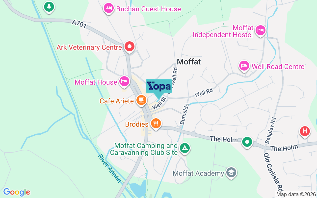 Map showing the location of DG10 9DN